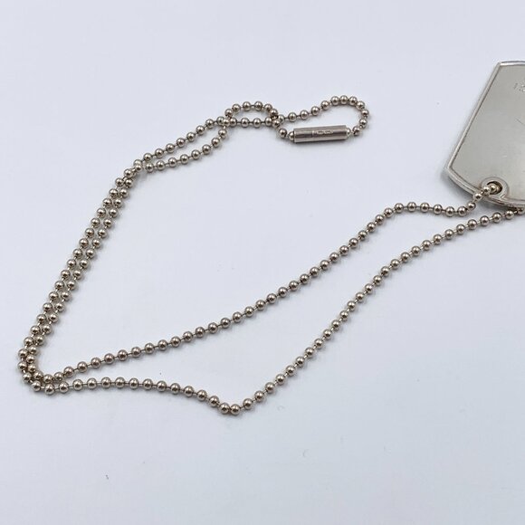 Authentic Gucci 925 Silver Dog Tag Pendant Necklace - Picture 9 of 11